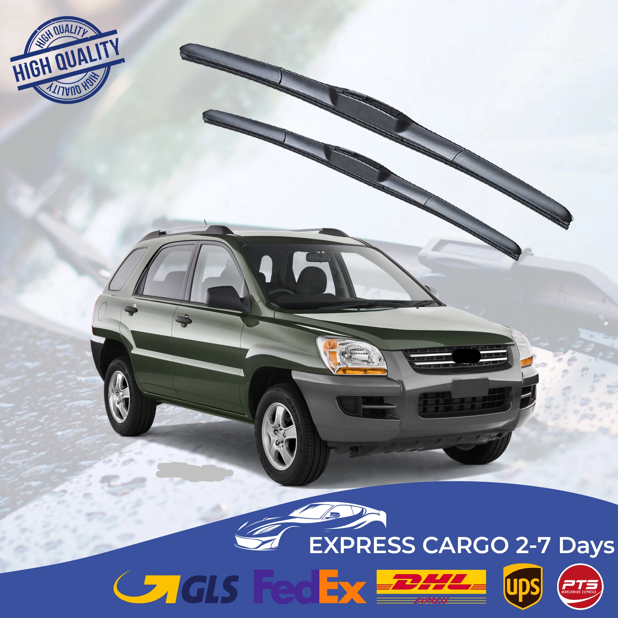 Car Wiper Blade For Kia Sportage (2004-2010) Hybrid Auto Windscreen Windshield Wipers Blades Window Wash Front