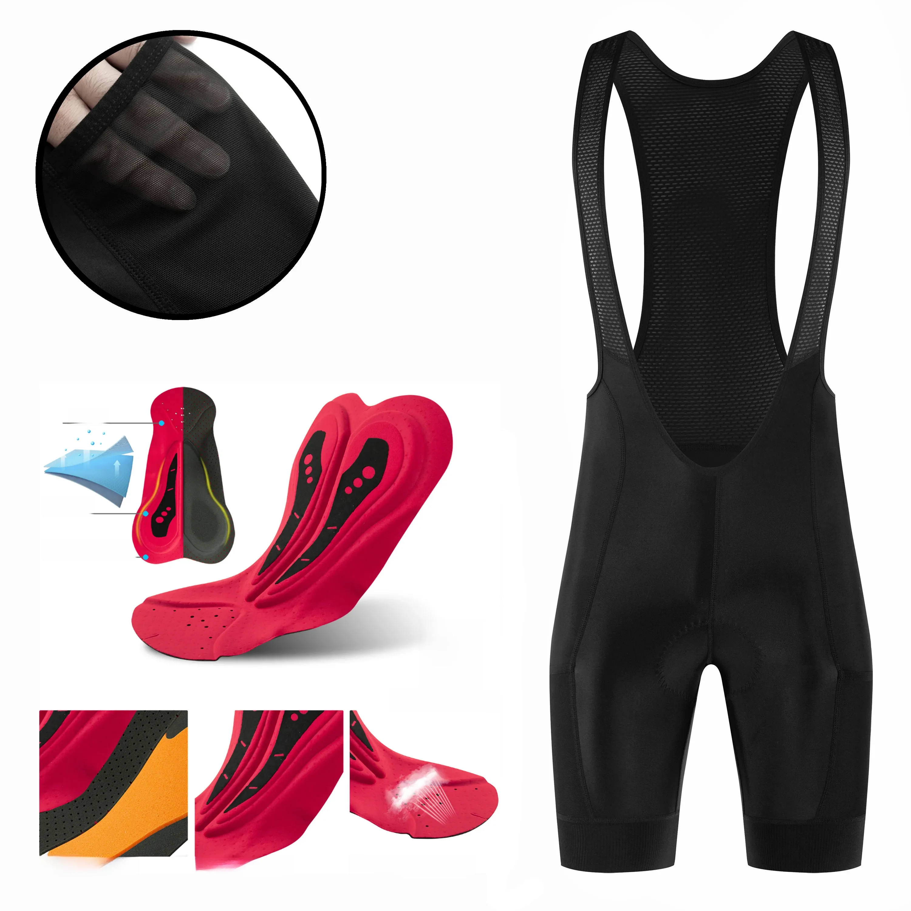 AliExpress NONE 2024 Cycling Bib Shorts Mens 7H Italy Elastic Interface Pad Men's Cycling Shorts Pro Team Men Cycling Shorts 7CM Leg MTB