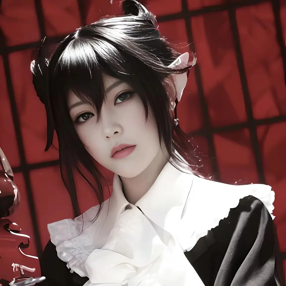 

Парик для игры Arknights Entelechia, 35 см, черные короткие волосы, синтетический парик, игровой парик для косплея, аниме, парик для косплея, вечерние парики для Хэллоуина