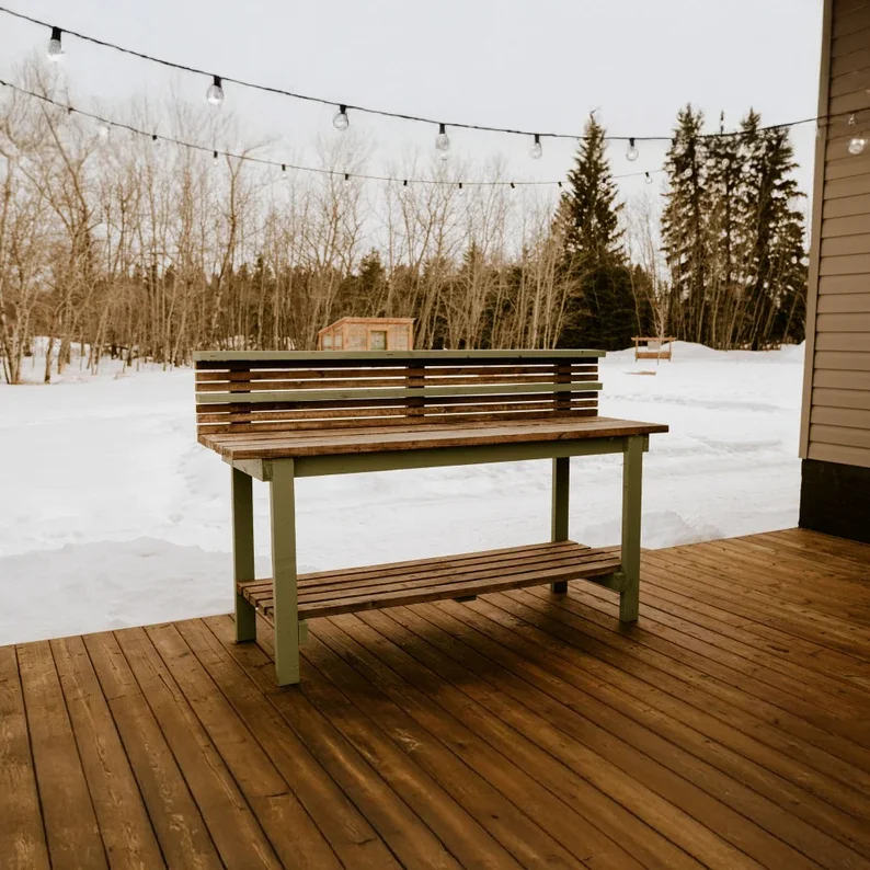 

DIY Backyard Potting Bench DIY Building Guide| Outdoor Buffet Station Plans