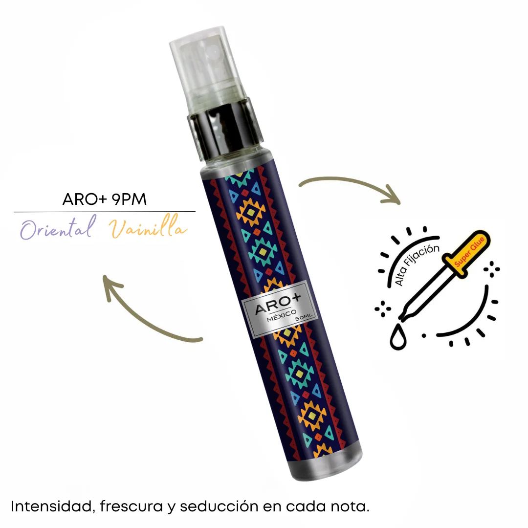 Aro+ 9PM Perfume ARABE Caballero Con Esencia De Larga Duración y Alta Fijación Para Hombre 50ML