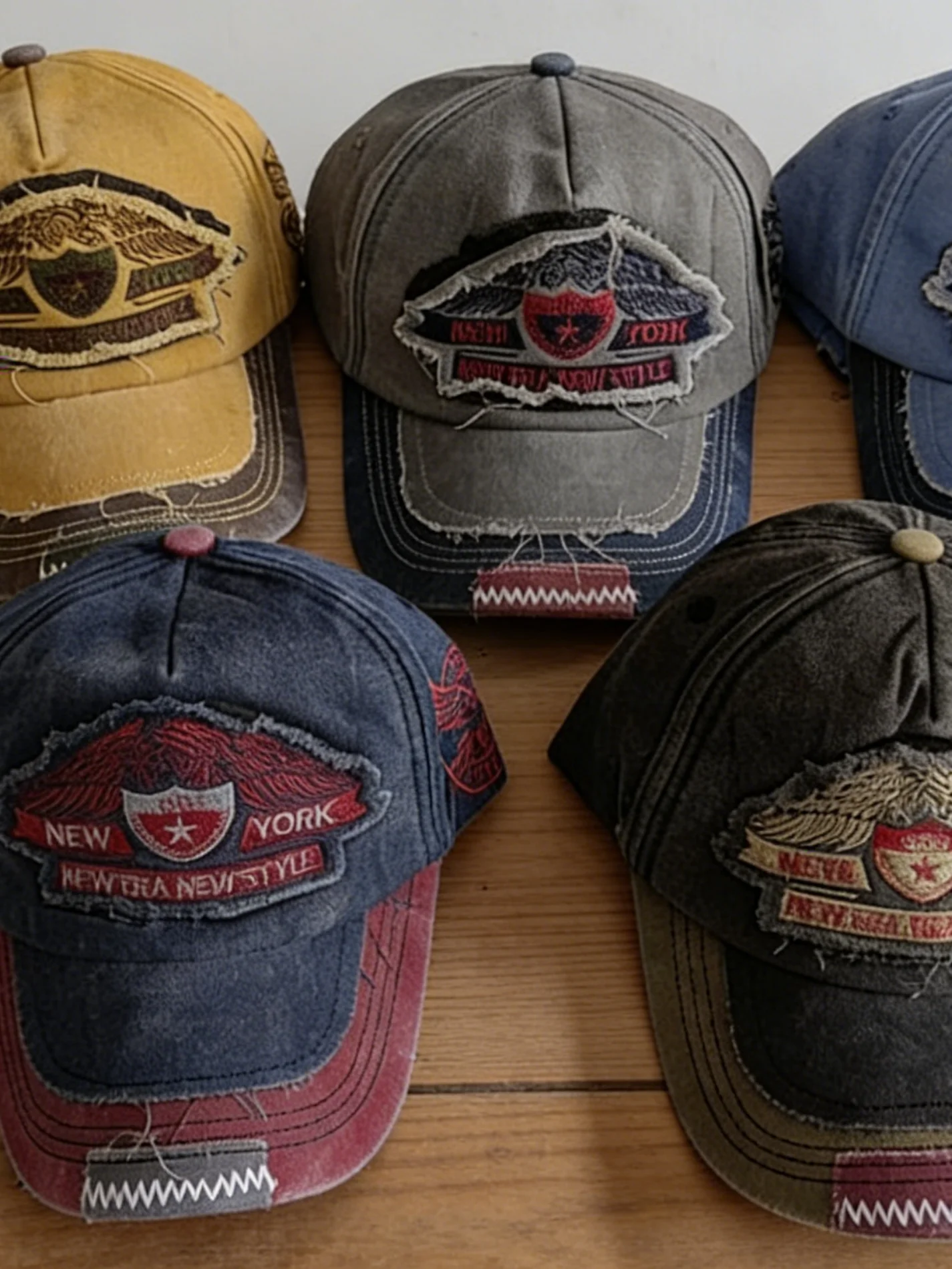 

Washed Embroidery Six-Panel Sun Protection Outdoor Letter Pattern Fashion Unisex Elastic Baseball Cap