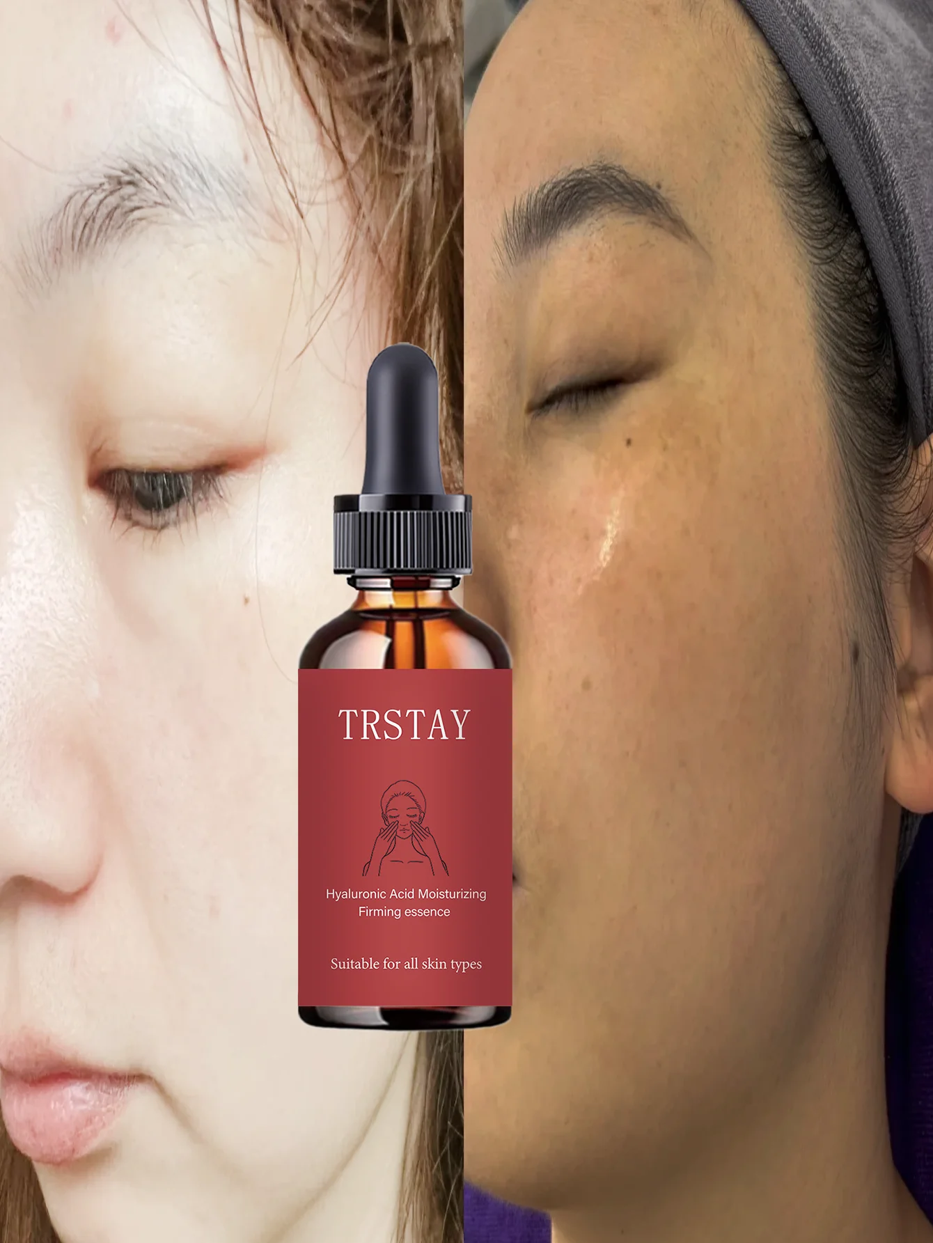 Hydrating Brightening Anti Wrinkle Essence Serum with Hyaluronic Acid and Collagen for Elastic Glowing Complexion Fade Spots and - Image 4