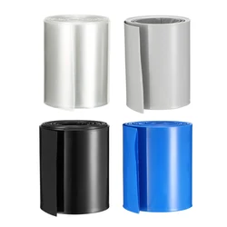 2/5Meter 65mm Flat Width PVC Heat Shrink Tube Battery Wrap Heat Shrinkable Tubing Insulated Wire Sleeve for AA Power Supplies