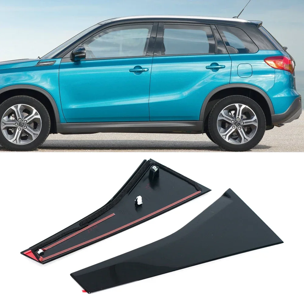 Przednie drzwi samochodu tylne drzwi dekoracja słupka zewnętrzna ozdobna pokrywa dla Suzuki Vitara 2016 2017 2018 2019 2020 — zdjęcie 2
