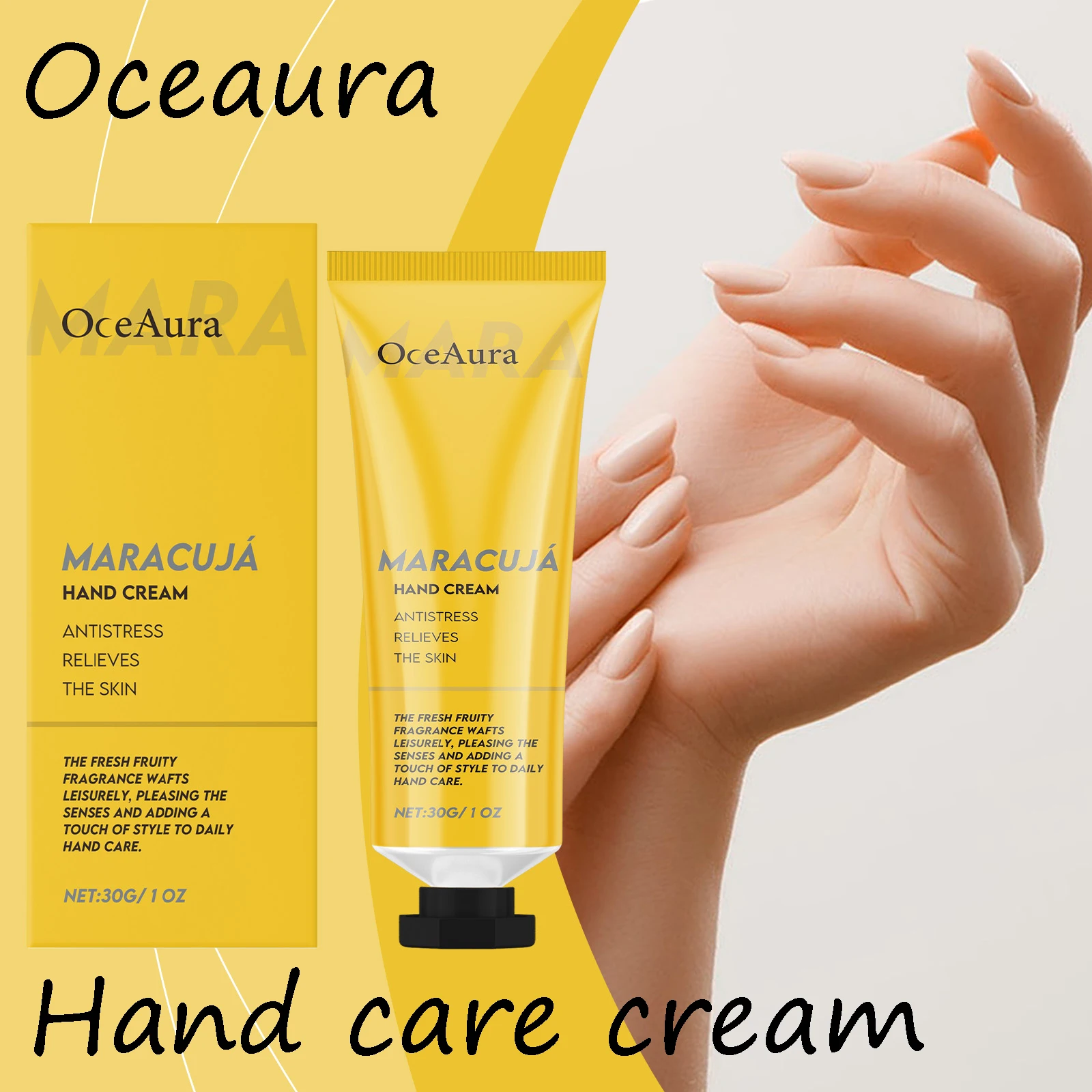 Oceaura-crema de manos con aroma a fruta, hidratante, mejora la rugosidad, nutritivo diario, no pegajoso, suavizante, crema reparadora para el cuidado de las manos