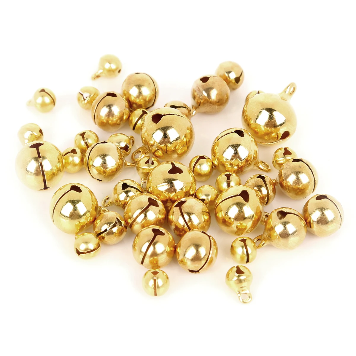 20-100pcs Jingle Bells Copper Loose Beads Small For Festival Party Decoration Christmas Tree Decoration DIY Crafts Accessories