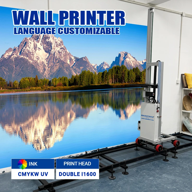 TH-UP1600L ثلاثية الأبعاد UV I1600 ذكي عمودي في الهواء الطلق جدارية صغيرة محمولة الطباعة التلقائية آلة طباعة الجدار العمودي