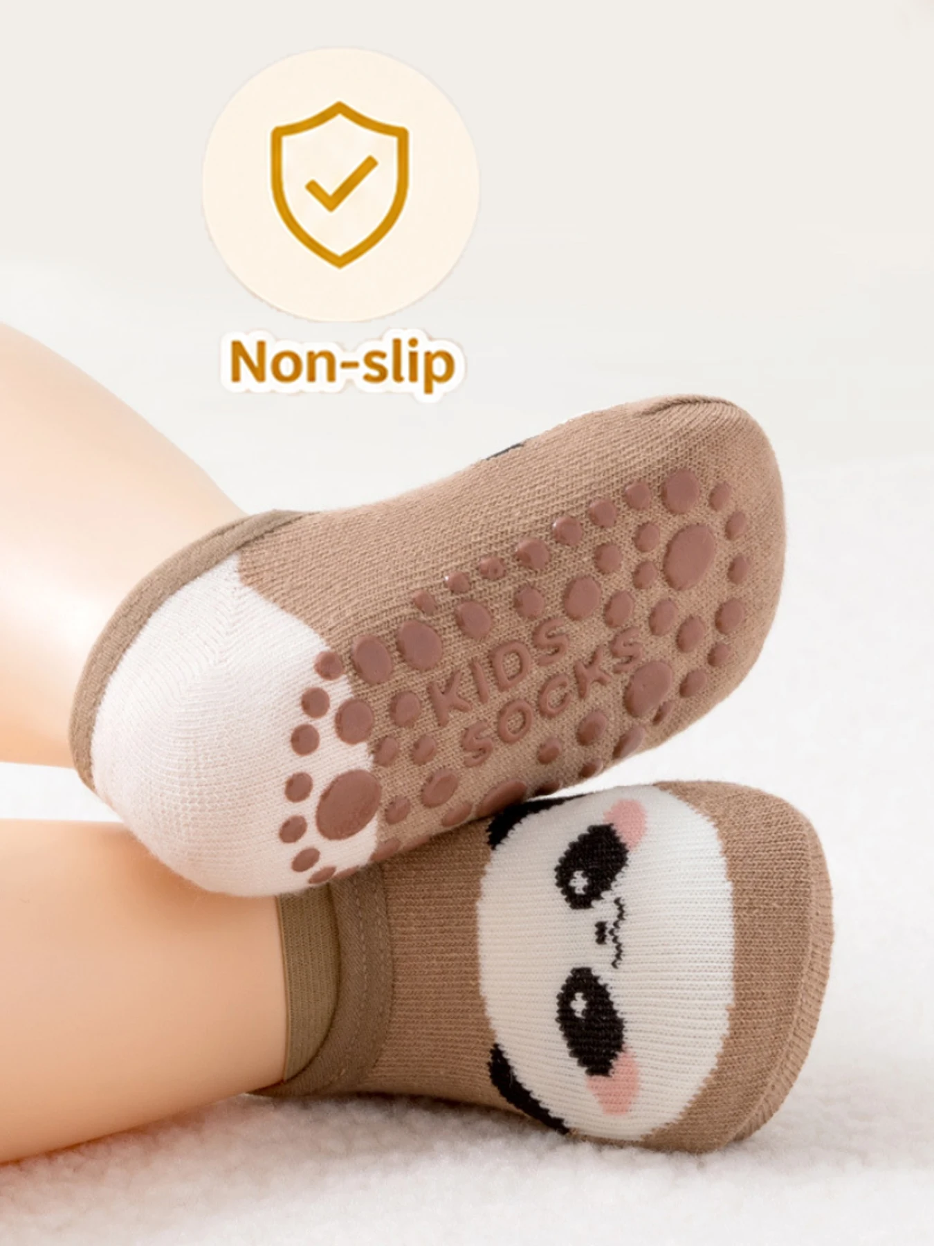 6 Pairs Cartoon Baby Non-slip Floor Socks, Boys Girls Infant Short Ankle Socks, Rubber Dots Grip Anti-Slip Socks for Toddler Ind