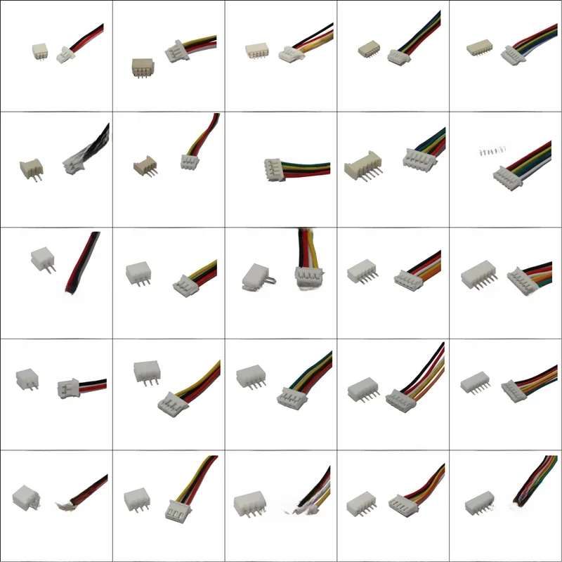 10Pair 1.0 1.25 1.5 2.0 2.54 SH/JST/ZH/PH/XH 1.0MM 1.25MM 1.5MM 2.0MM 2.54MM złącze wtykowe żeńskie z przewodem 2/3/4/5/6/7/8/P Pin — zdjęcie 2
