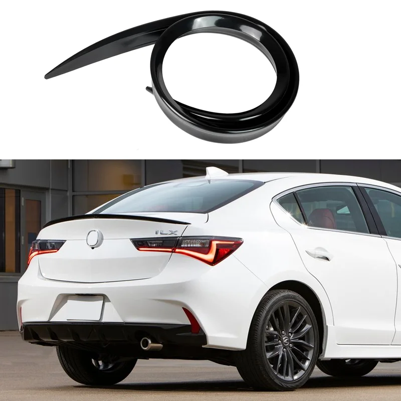 For Acura Accessories ILX Integra RL RSX TLX TSX Car Rear Trunk Spoiler Wing 121CM Gloss Black Soft Plastic Body Kit