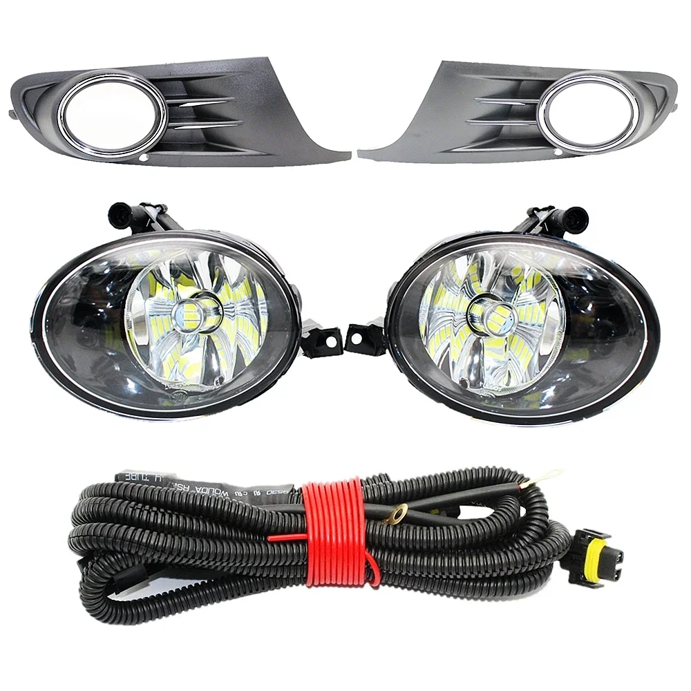 Samochodowa lampa przeciwmgielna LED do VW Golf 6 MK6 2009 2010 2011 2012 2013 Przednia lampa przeciwmgielna LED / Osłona / Zestaw przewodów — zdjęcie 2