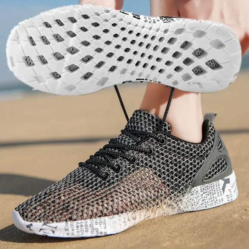 Haute qualité été hommes chaussures décontractées Aqua chaussures origine Air maille baskets mode mousse chaussures de Sport chaussures de plage chaussures d'eau