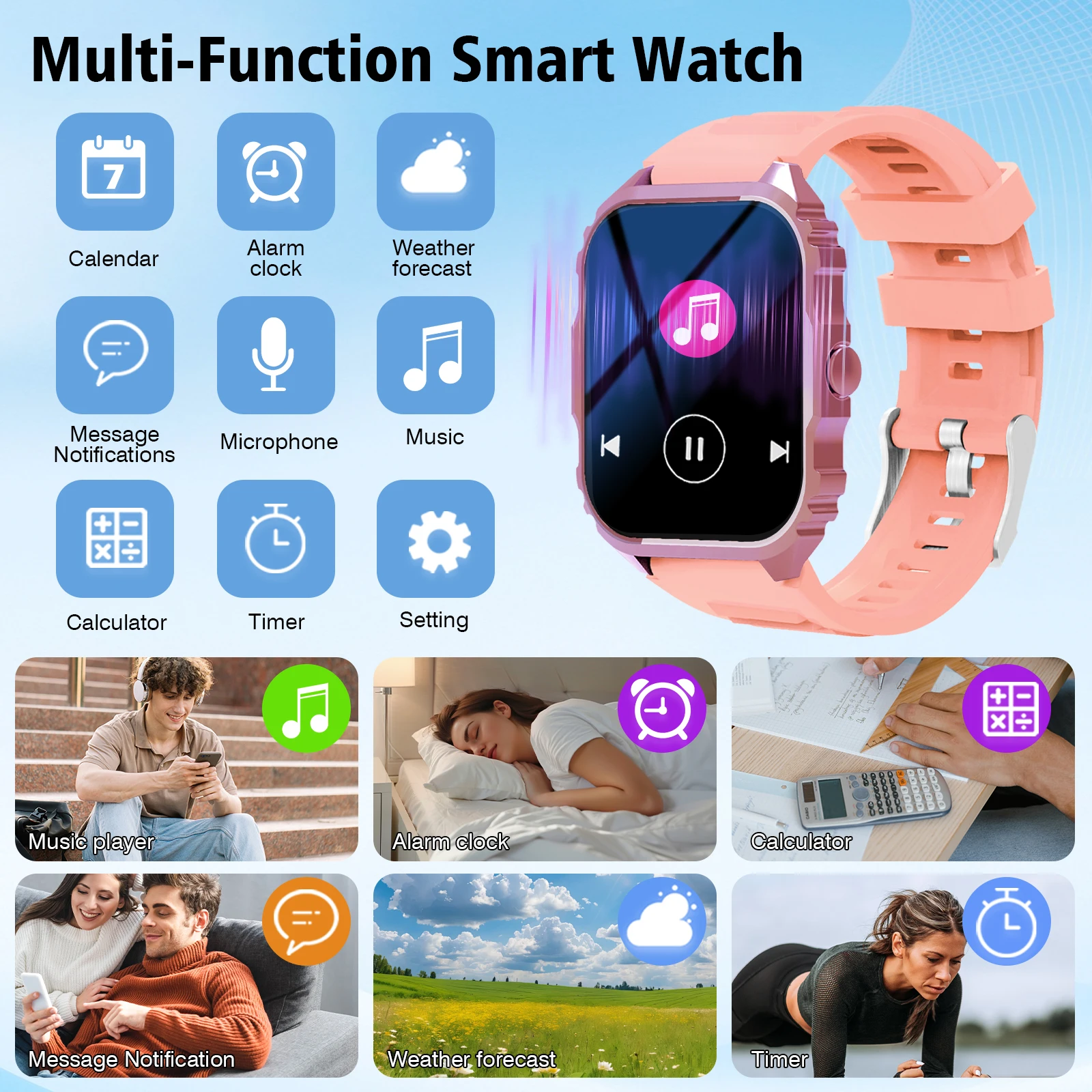 Bateria recarregável de polímero de lítio para smartwatch, câmera remota, despertador, para homens, mulheres, meninos, meninas