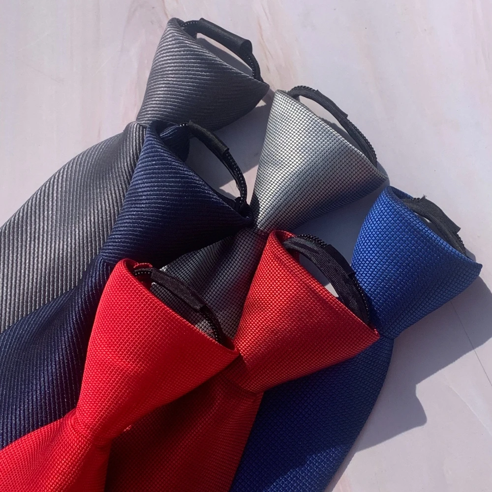 Automatic Tie Solid Color Wedding Casual Men's Tie