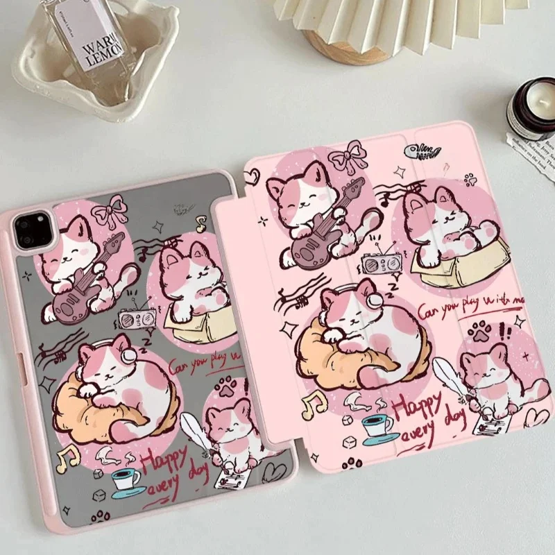Musical Cat Smart Case dla IPad 6th 5th 8th 9th Gen 10.2 IPad Air 11 11th 11 2025 Pro 11 10.5 Cover IPad Air 5 4 10th 10.9 Funda — zdjęcie produktu 7