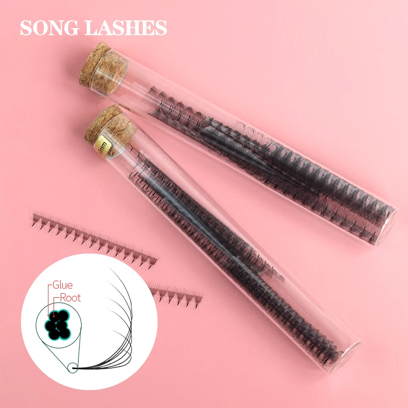 Song lashes Ultra Speed Promade Fans C/D Curl Faux Mink Eyelashes Extensions Supplies Strong Bundle Base