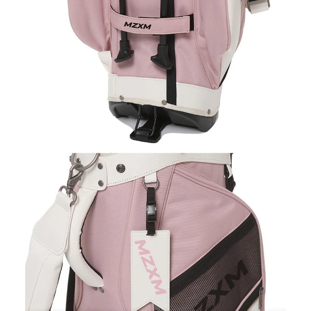 Golf Bag for Women with High Quality Leather Pink Color Golf Caddy Bag Korean Brand PU Protect Items Safety Women's Golf Bag