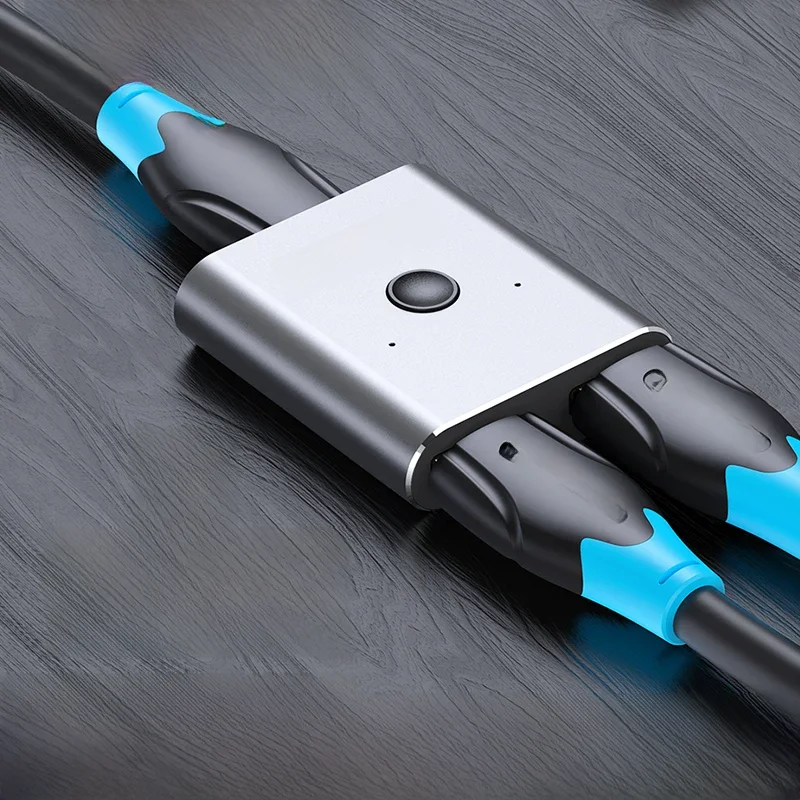 Adapter HDMI Vention 2.0 Dwukierunkowy Przełącznik 4K 60Hz 2-wejścia-1-wyjście i 1-wejście-2-wyjścia Rozdzielacz do PS5 PS4 Switch TV Box — zdjęcie produktu 7