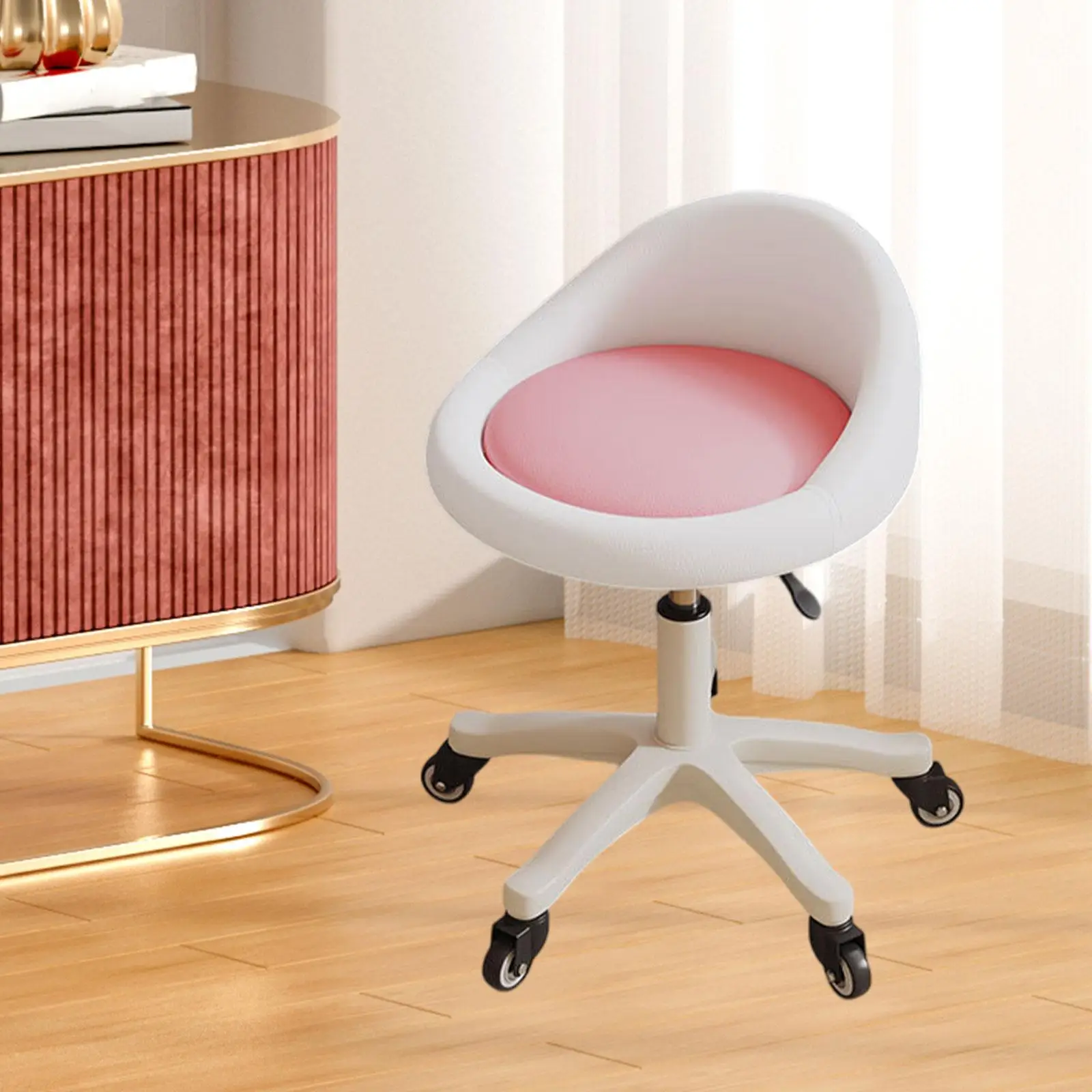 

Барный стул, регулируемый с колесиками, табурет на колесиках, поворотная спинка сиденья, стул из искусственной кожи для красоты, парикмахерские барные столы, кухня