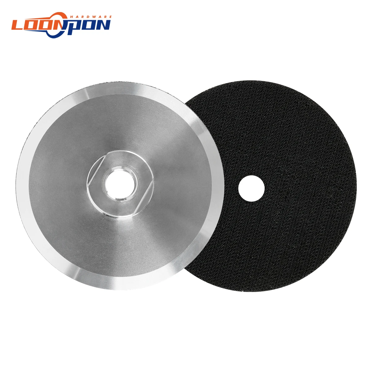 4 Inch Aluminum Hook and Loop Backer Pad with M14 5/8”-11 Thread Backing Plate Holder for Diamond Polishing Pad Angle Grinder