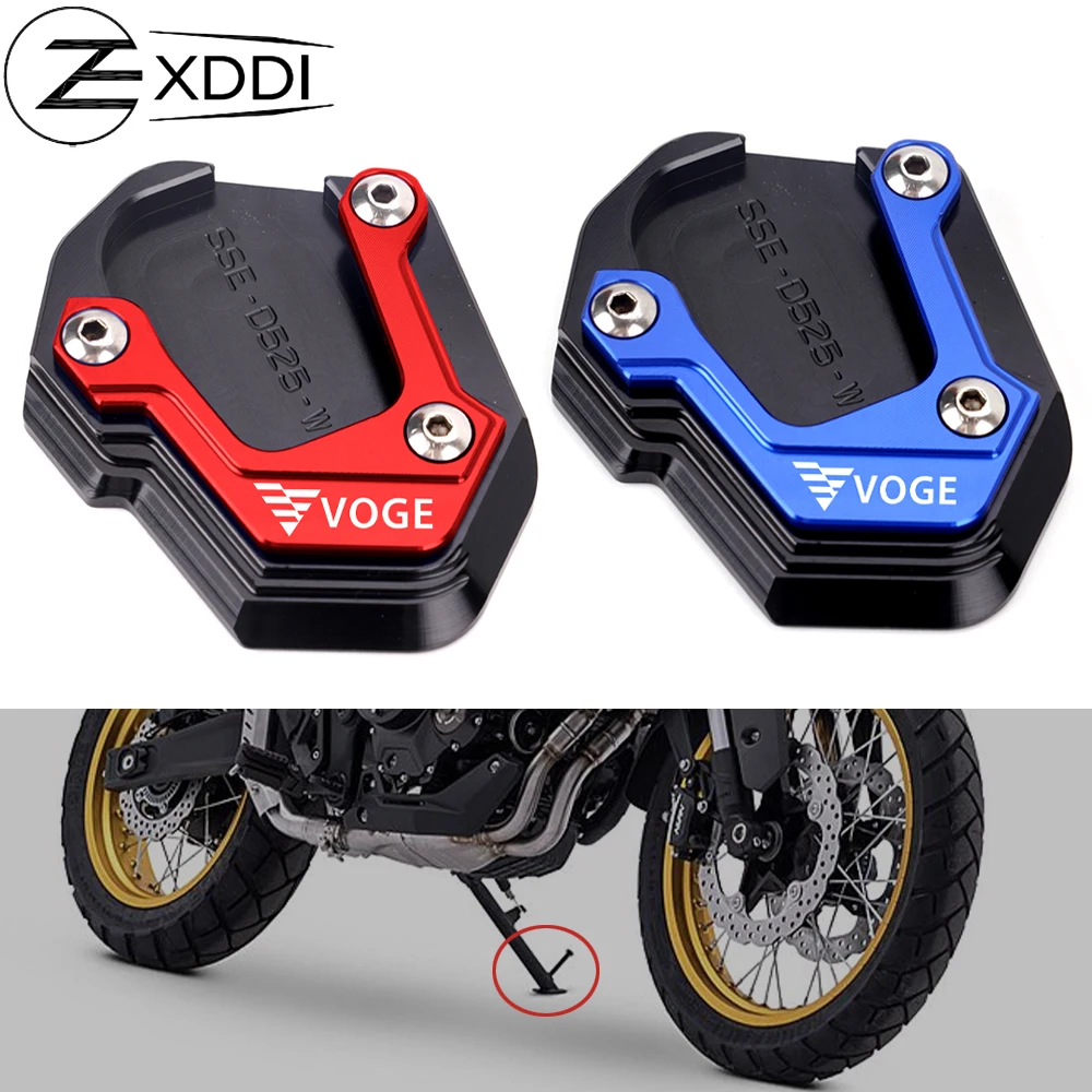 Almofada de extensão lateral da motocicleta, placa Kickstand para Loncin Voge 525, DSX 525, DSX DSX525, 525DSX, 2023, 2024