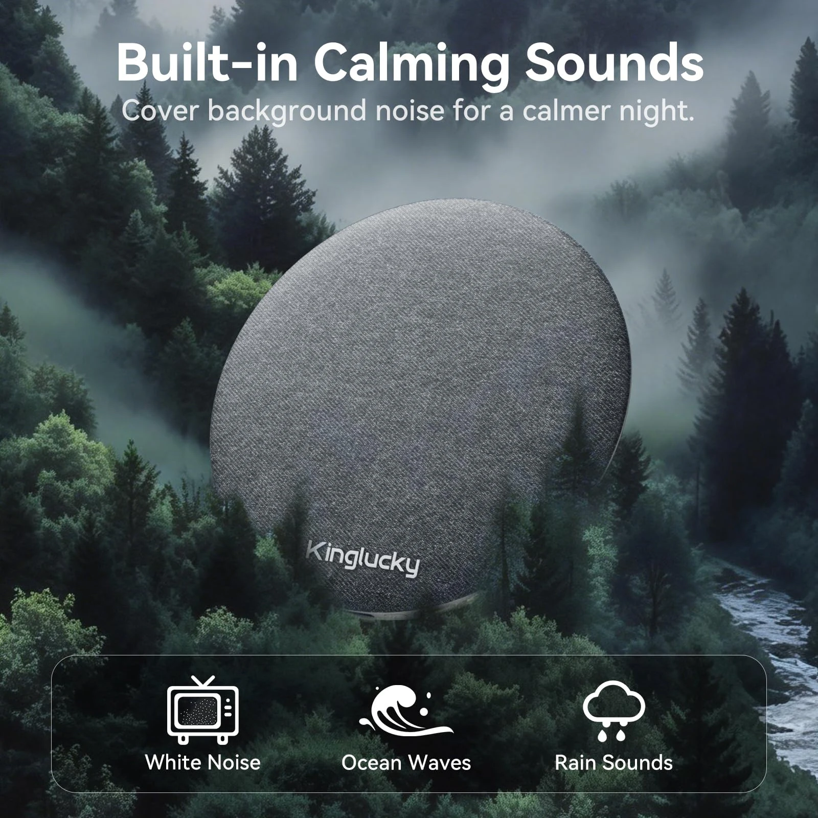 Фото Подушка-колонка для сна, Bluetooth-колонка под подушку со встроенным генератором розового и белого шума для сна