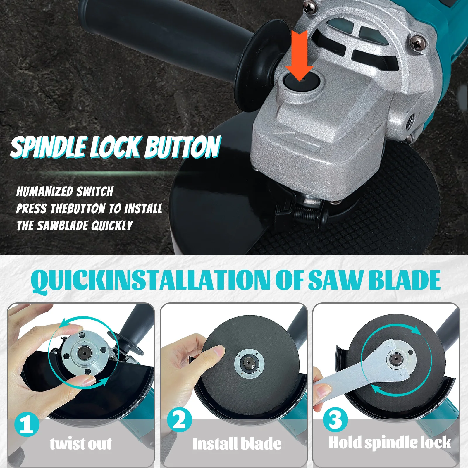 طاحونة زاوية لاسلكية 125 مللي متر طاحونة زاوية كهربائية تحل محل ماكيتا 18 فولت بطارية قوة فرش السيارات للقطع/الشحذ