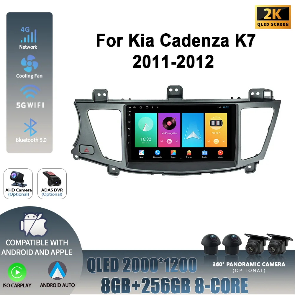 

Для Kia Cadenza K7 2011-2012 головное устройство беспроводной Carplay стерео экран WIFI Android 14 автомобильный радиоприемник мультимедийный навигационный плеер