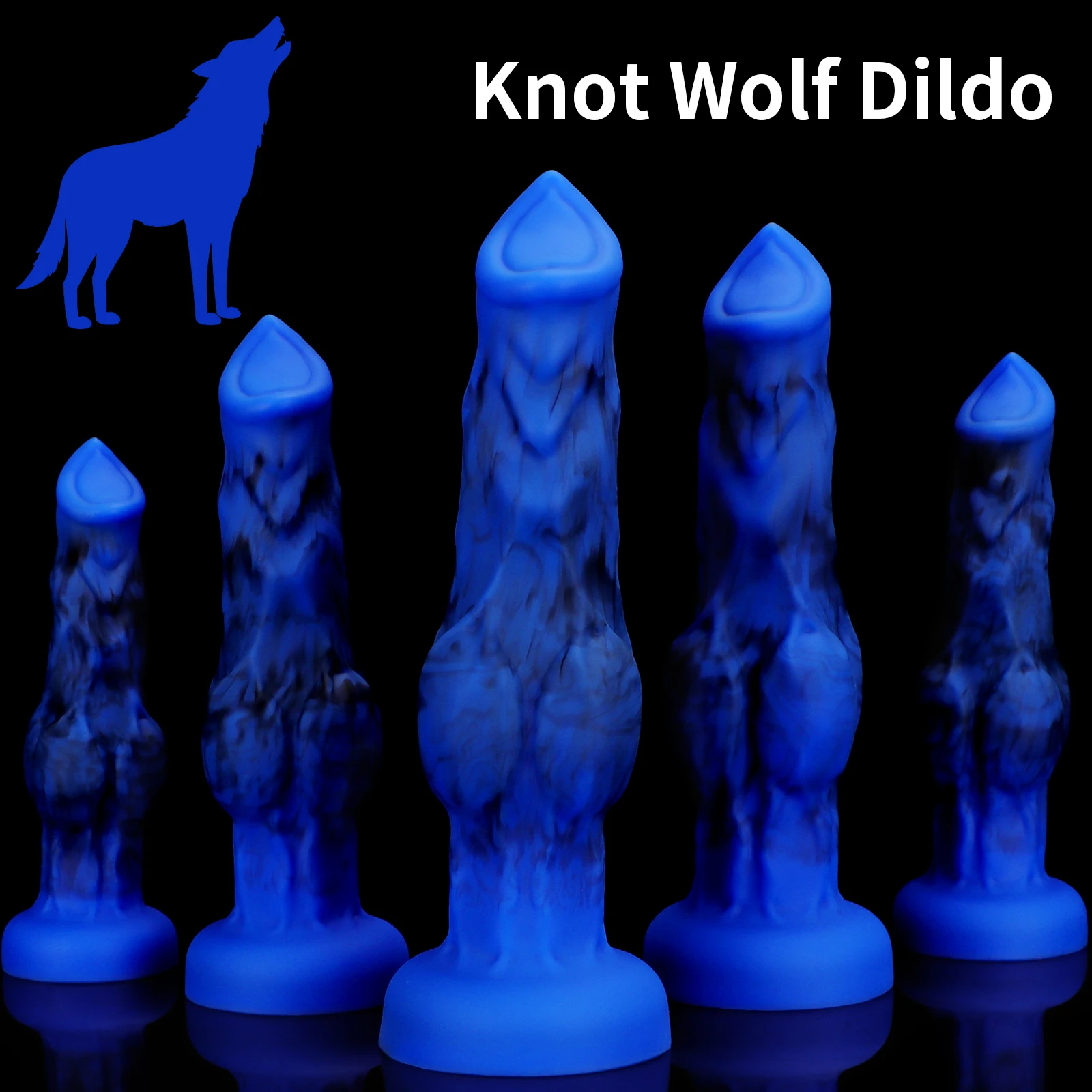 5 Sizes Knot Wolf Dildo Anal Dildos Soft Silicone Big Fake Penis Suction Cup Dick Adult Supplies Sex Toys For Woman Man Plug Xxl