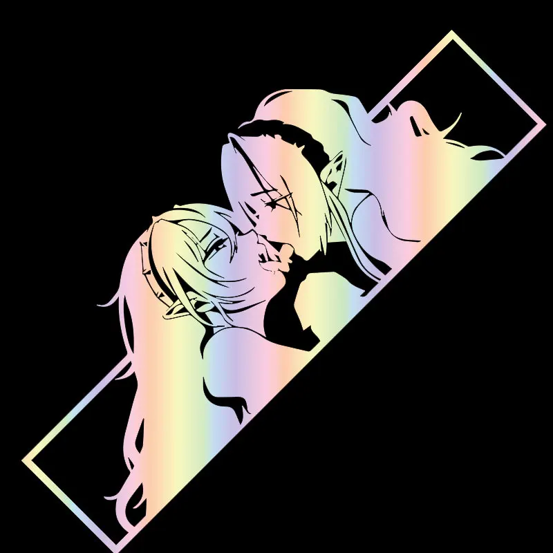 

For Car Sticker Sanime Waifu Bumper Window Decal Anime RV Vinyl Motorcycle Graffiti Sticker Laser Waterproof Custom Printing