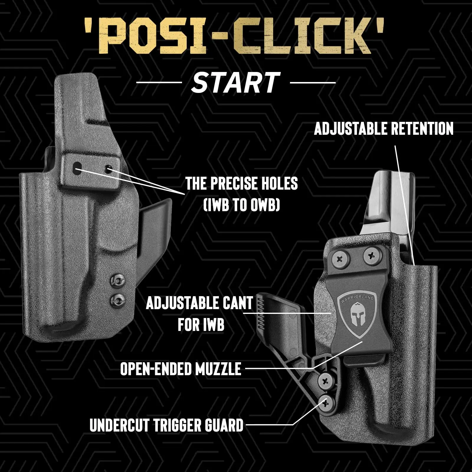 Only Compatible with Makarov MP Pistol,IWB Kydex Holster w/Claw Optics Cut,Inside Waistband Concealed Carry Holster,Right Hand