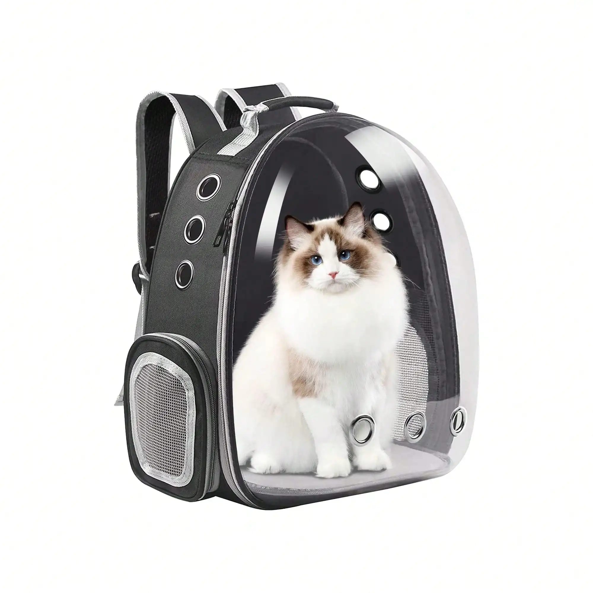 Mochila Transpirable Cápsula para Gatos 45x35x25cm, Varios Colores 🐾
