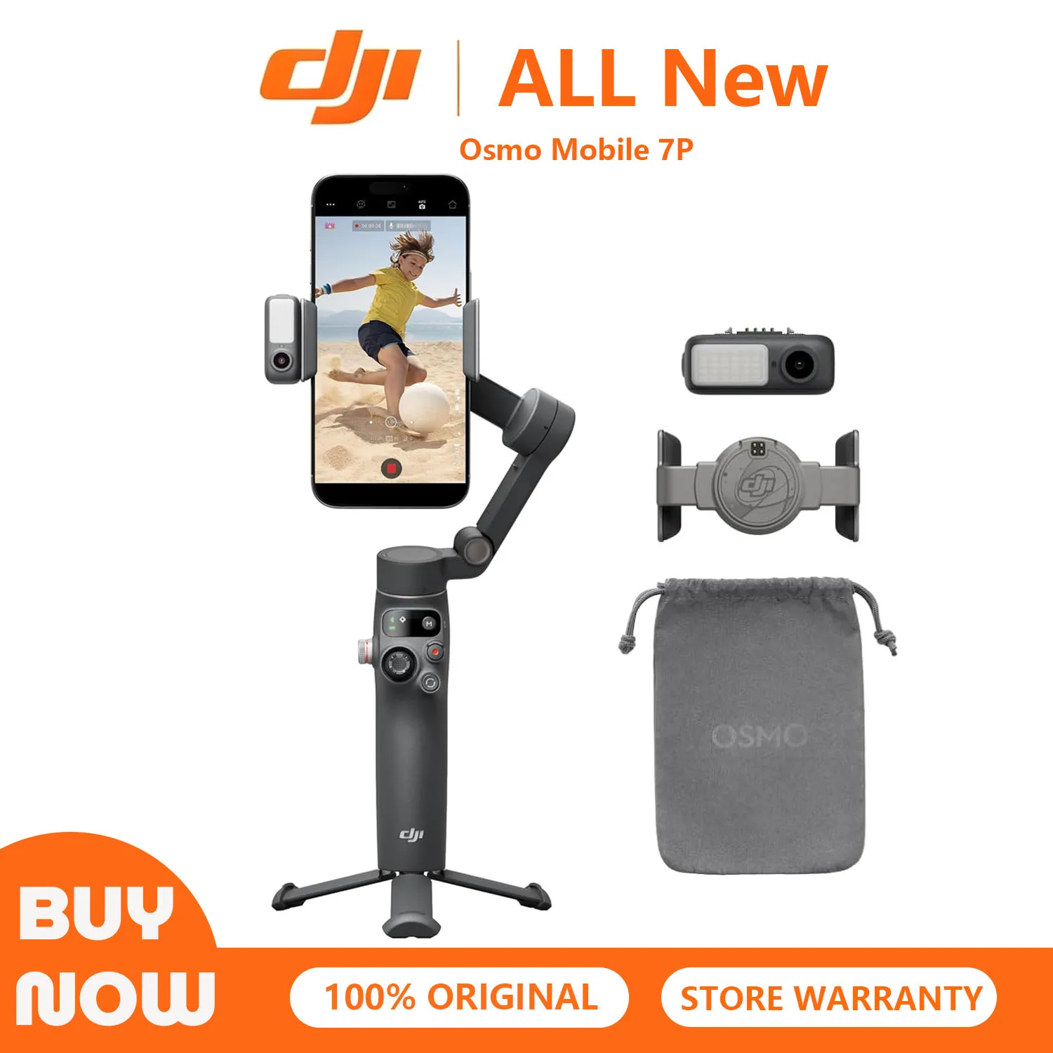 DJI Osmo Mobile 6 Smartphone Gimbal — 3-Axis, ActiveTrack 6.0, Built-in Extension Rod — DJI