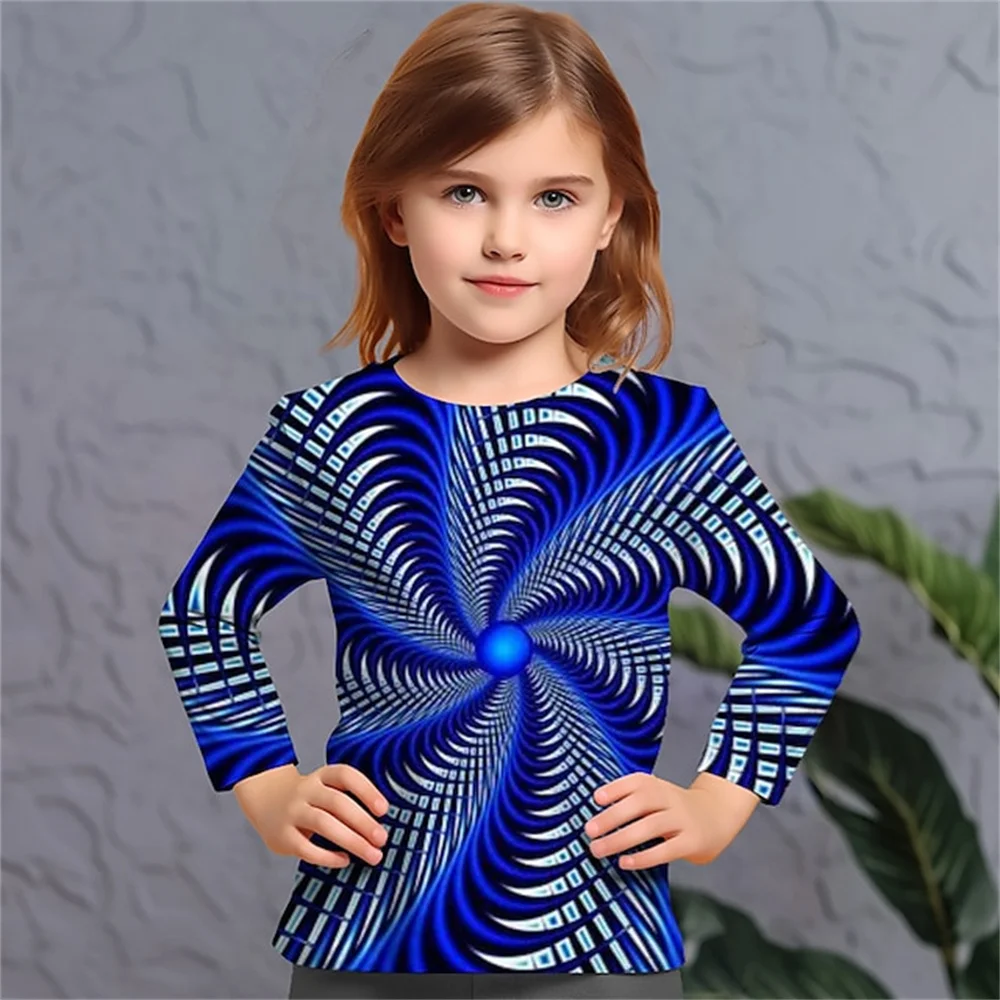 Vêtements pour filles Vortex Colorful polyester Teen girl Clothing Outdoor Kids Fall Body t - shirt t - shirt à manches longues