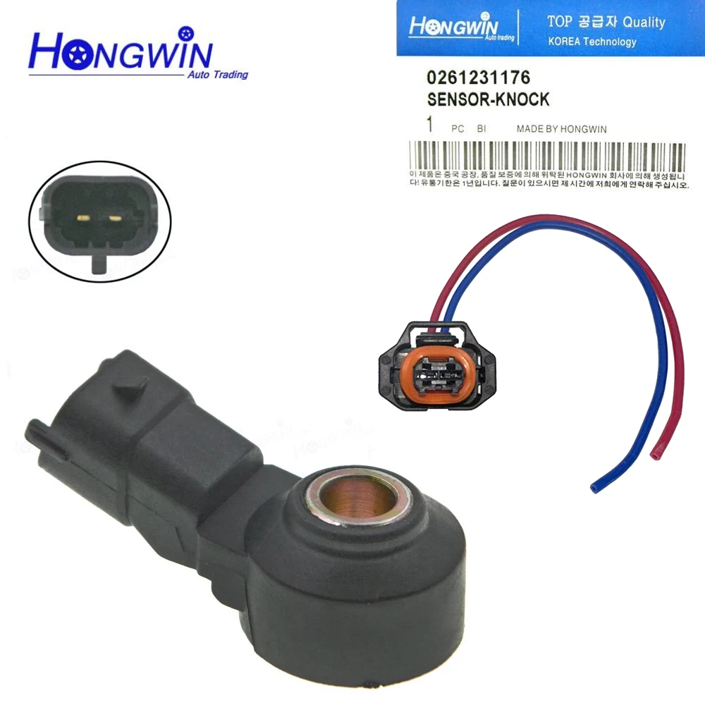Sensor de golpe para coche, dispositivo para Alfa Romeo 0261231176 GT Fiat Bravo Palio Punto GM Zafira Astra Opel Agila Porsche Boxster 156, 911