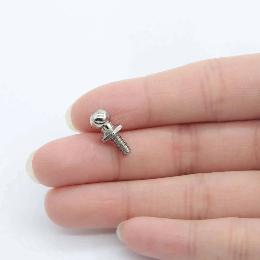 12pçs parafusos de cabeça esférica de carro rc 02038 m3 parafusos de cabeça esférica adequados para hsp 94188/94123/94166/94107 1/10 rc carro caminhão peças de reposição