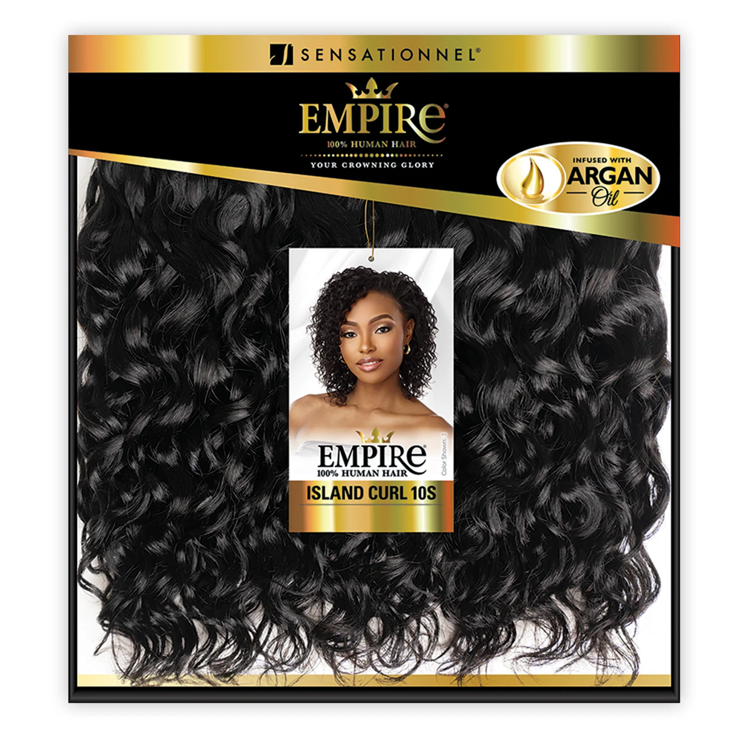 

Sensationnel Human Hair Weave Empire 3 шт. Island Curl 10S – настоящие человеческие волосы, островной завиток, набор из 3 предметов, натуральный и объемный