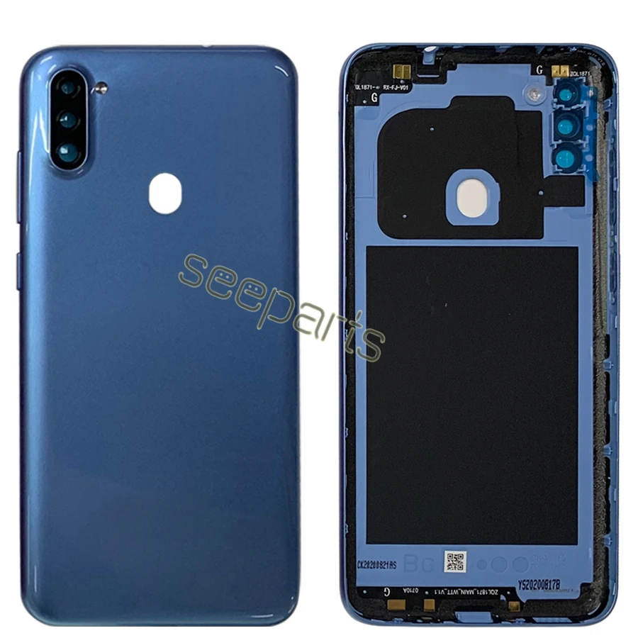 For Samsung Galaxy A11 Back Battery Cover Door Rear Housing Replacement Parts A115F A115M A115U Battery Cover With Lens