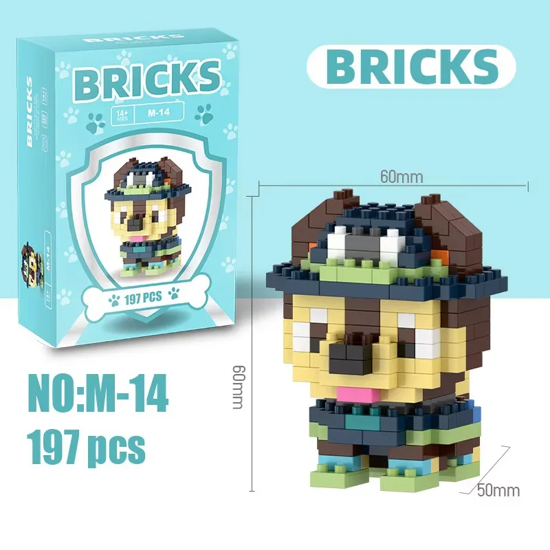 Mini Desktop Building Blocks 6cm High Halloween Christmas Anime Cartoon Kawaii Particle Assembly Toys Room Decoration Ornaments view 4