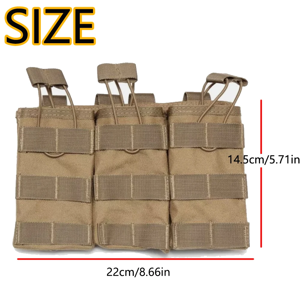 M4/M16 Triple Mag Pouch Molle Mag Pouch Supporto aperto Porta nylon per zaini gilet tattico