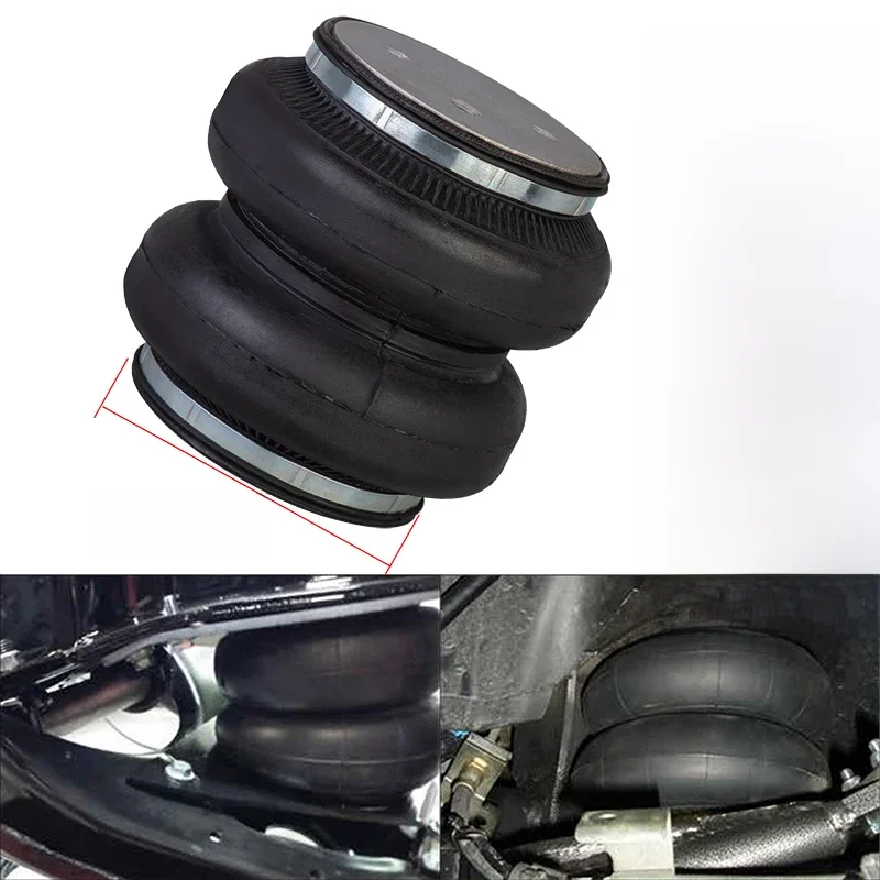 Suspension pneumatique 2E7X2, Double ressort pneumatique/sac pneumatique en caoutchouc, amortisseur, hauteur maximale 210mm