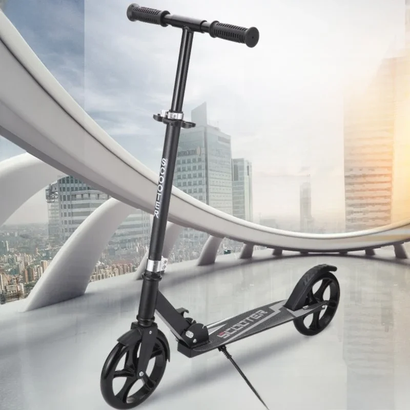 AliExpress LISM Selfree Children's Adult Iron Skeleton Non-slip Pedal Bike Enlarged Wheels Four-speed Height Foldable Scooter Mobility Scooters