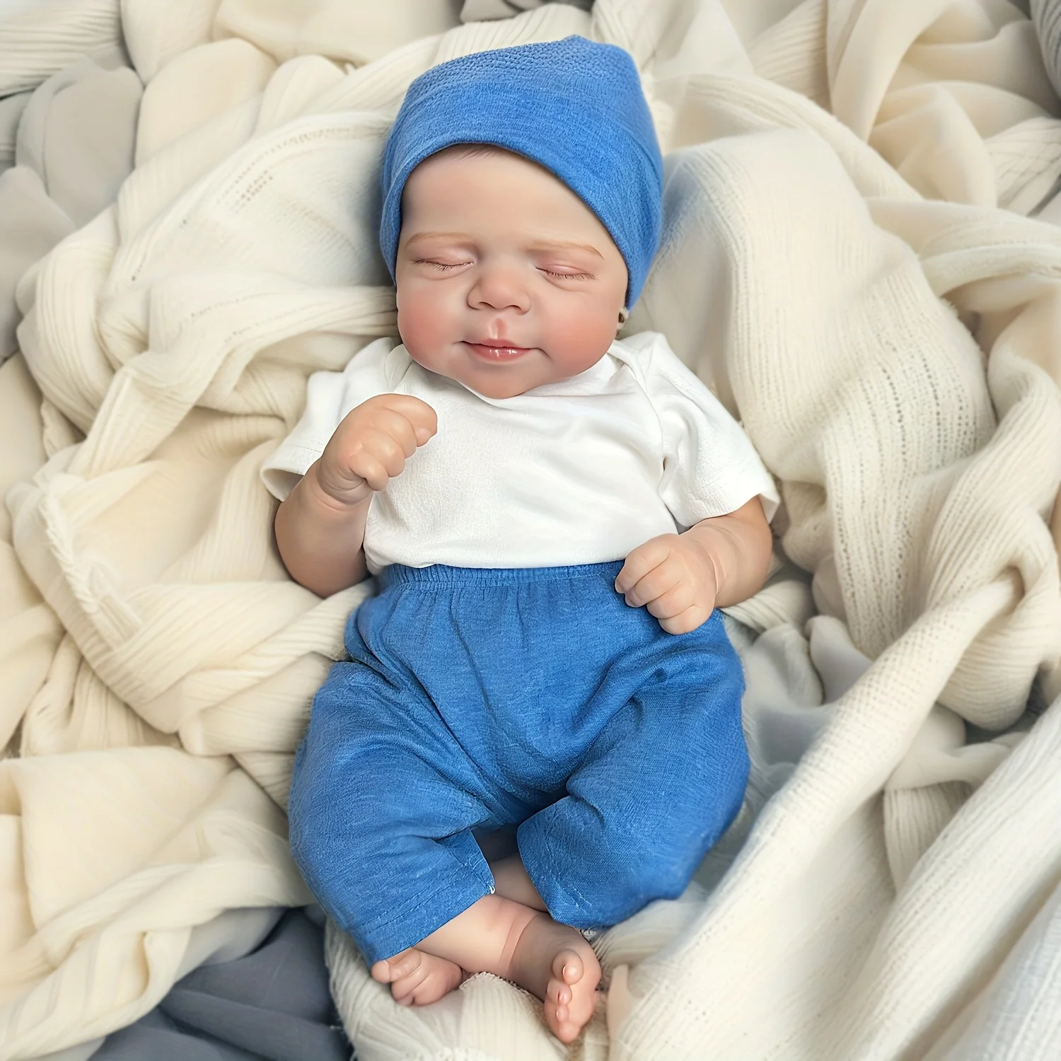 Bambole per bambini rinate realistiche - Bambole realistiche in vinile morbido e carino da 18 pollici, bambole gonfiabili della vita reale (SOLO BAMBOLA/SENZA ACCESSORI)