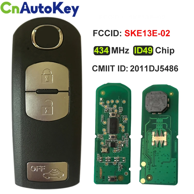 

CN026024 Aftermarket Smart Remote Key For Mazda Spare Auto Key With 434MHz Mitsubishi System FCCID SKE13E-02