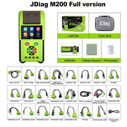 JDiag M200 motocykl diagnostyczny skaner OBD2 Moto czytnik kodów usterek Tester baterii narzędzie Motoscan dla BMW Yamaha Kawasaki Honda