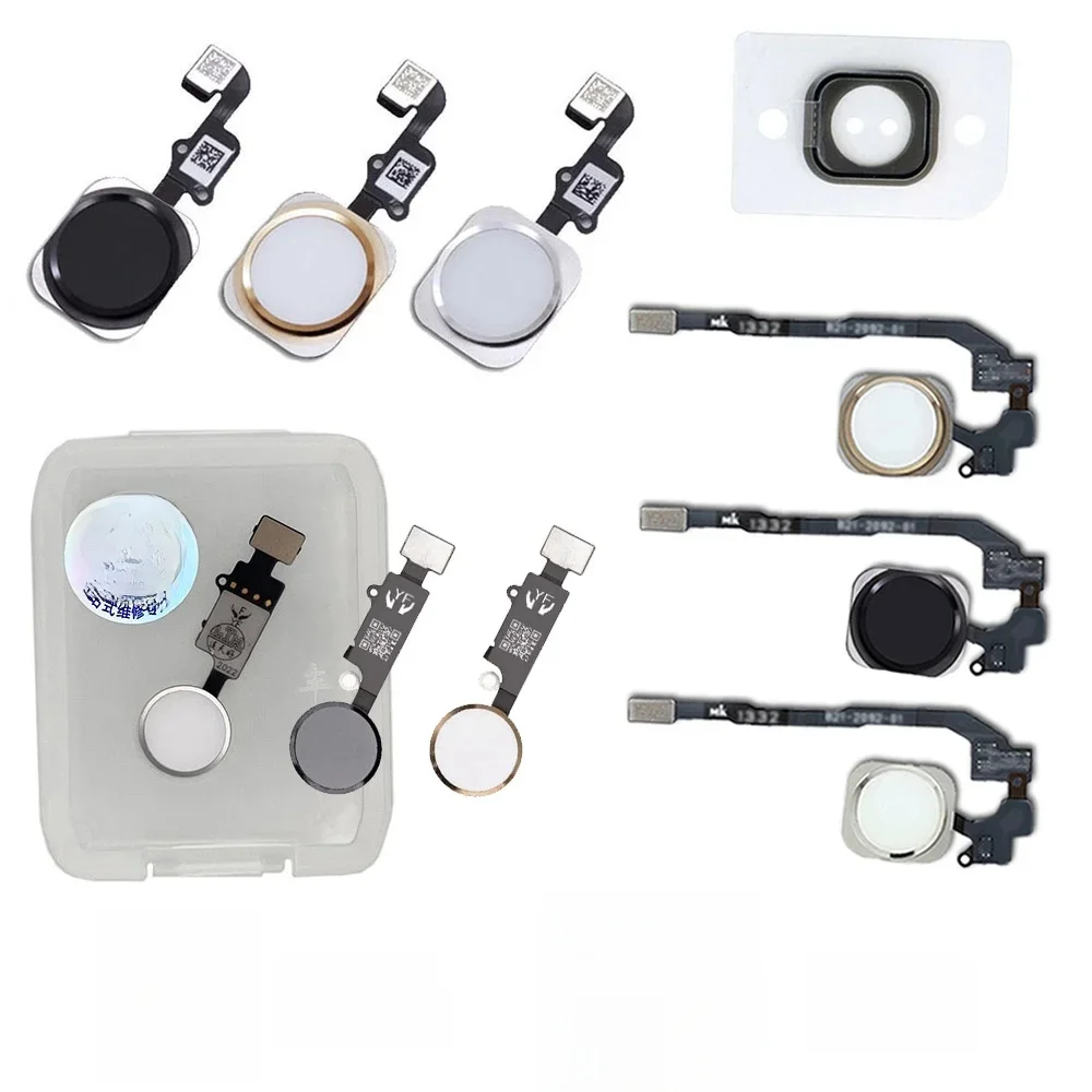 AiinAnt-Câble flexible pour iPhone 6 6s 7 8 Plus 5s SE, bouton de retour à la maison, connecteur de pièces de téléphone, réparation, pas d'identification tactile