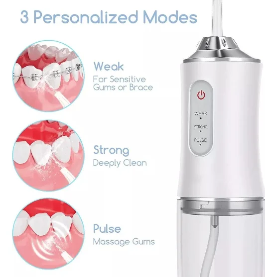 220ml Recarregavél Oral Dental Irrigator Hygiene Portable Oral Cleansing Toothbrush