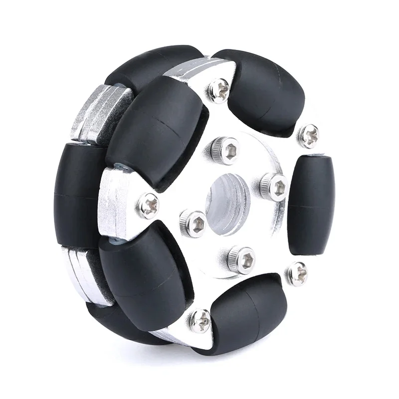 15KG Belasting 82mm Omnidirectioneel Wiel Compatibel 4/5/6/8mm Hub Metalen Fulai Wiel Omni Robot Ros Platform Omnidirectionele Beweging - afbeelding 2