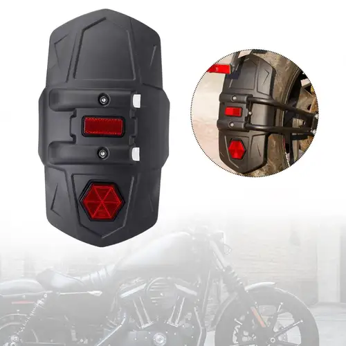 Guardabarros trasero para motocicleta, cubierta de guardabarros con Reflector, Protector contra salpicaduras de motocicleta, soporte de guardabarros trasero de repuesto